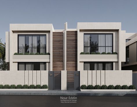 Attached Villas :: Behance Home Facade Ideas, Attached Villas, Villa Facade Design, Home Facade, Villa Exterior Design, Facade Ideas, Townhouse Exterior, House Outer Design, Modern Townhouse