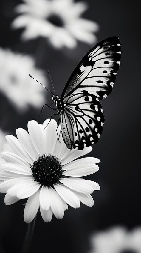 Photography of butterflies butterfly animal insect. | premium image by rawpixel.com / PLAIIII Black And White Butterfly Aesthetic, Black Butterfly Wallpaper Aesthetic, Black And White Photography Aesthetic, Black And White Pictures Aesthetic, Most Beautiful Wallpapers For Phone, Papillon Photo, Black And White Moodboard, White Flowers Photography, Black And White Iphone Wallpaper