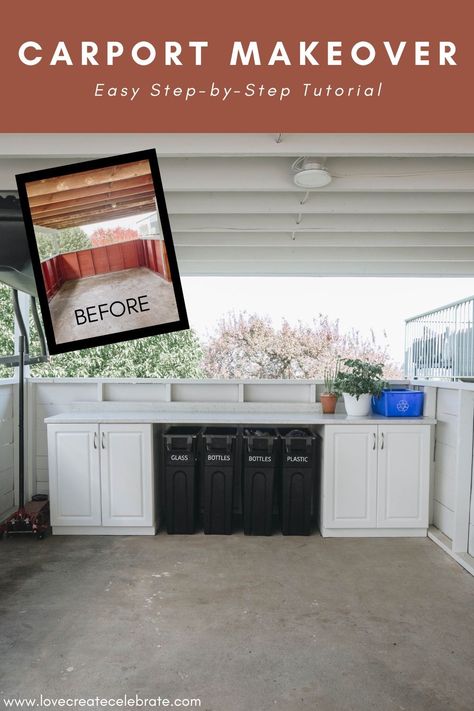 Check out this post for ideas for home recycling and organization. We turned an unused corner in our carport into a budget friendly garbage and recycling storage area. This DIY Home Recycling Station has some great indoor recycle bin ideas and trash and recycle bins ideas. This easy makeover will make your recycling a breeze and give you lots of functional storage! Recycle Bins Ideas, Home Recycling Station, Recycle Bin Ideas, Home Recycling, Garbage Can Storage, Recycling Storage, Recycle Bins, Recycling Station, Virginia House