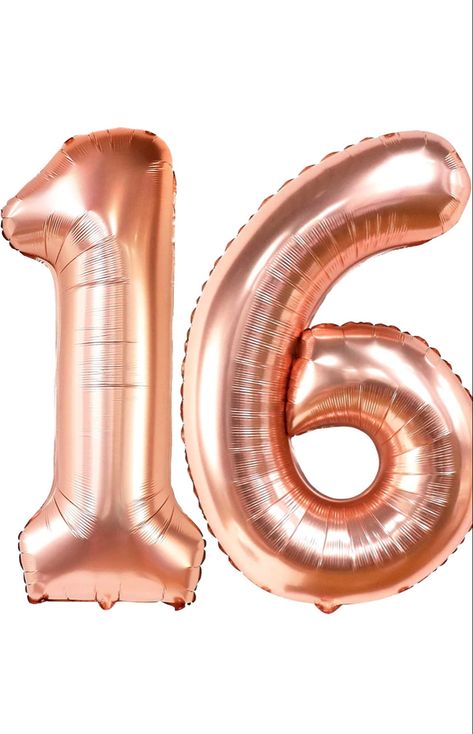 Giant, Rose Gold 16 Balloon Numbers - 40 Inch | Number 16 Balloons for Sweet 16 Birthday Decorations for Girls Balloons Sweet 16, Sweet 16 Balloons, 16th Birthday Balloons, 16 Birthday Decorations, 16 Birthday Gifts, Rose Gold Number Balloons, 16 Party Decorations, Gold Sweet 16, Sweet 16 Birthday Gifts