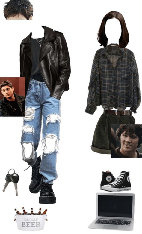 Sam Winchester Outfit, Dean Winchester Outfit, Grunge Outfits Summer, 80s Grunge Outfits, Supernatural Inspired Outfits, Supernatural Fashion, Summer Grunge Outfits, Supernatural Outfits, 80s Grunge