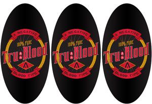 True Blood Party Bottle Labels Vampires Blood Drink, True Blood Tattoos, Red Gatorade, Vampire Dinner, Monocle Cafe, Bloodstone Crystal Necklaces, Crystal Bloodstone, True Blood Party, Gatorade Bottles