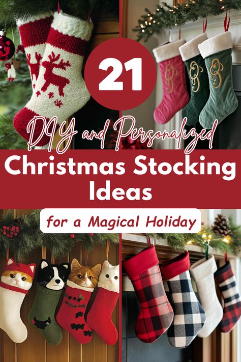 Looking for unique and festive Christmas stocking ideas? Discover 21 creative designs, from classic red and white to personalized and DIY options, to make your holidays unforgettable! #ChristmasStockingIdeas #HolidayDecor #DIYChristmas #FestiveDecor #ChristmasCrafts #StockingDesigns #HolidayInspiration #ChristmasDecorating #CozyChristmas #CreativeStockings Classic Stockings Christmas, Decorate Stockings Christmas, Diy Stockings Christmas, Diy Christmas Stockings Ideas, Diy Christmas Stockings, Christmas Stocking Ideas, Nordic Snowflake, Decorated Stockings, White Christmas Stockings