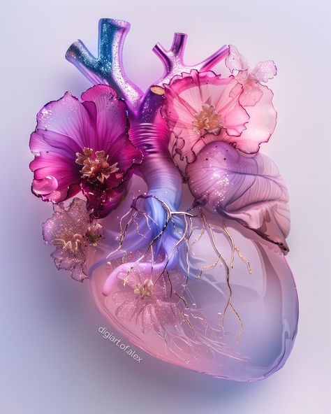 💜 Ocean heart, a symbol of nature's delicate art. These AI-crafted hearts, adorned with coral's charm, remind us of the ocean's calm. 🐚✨🪸 In the depths where sunlight fades, Coral hearts in beauty cascade. Colors vivid, life embraced, In the ocean's warm embrace. With petals soft and branches wide, They tell a tale of the ocean's pride. A dance of life, both fierce and mild, In every heart, a story wild. Let's cherish these wonders, fragile and rare, And show the ocean that we care. For in... Heart Shaped Things, Heart Blooming, Human Heart Art, Medical Artwork, Embrace Art, Flower Hearts, Health Heart, Flowers And Hearts, Iphone Wallpaper Glitter