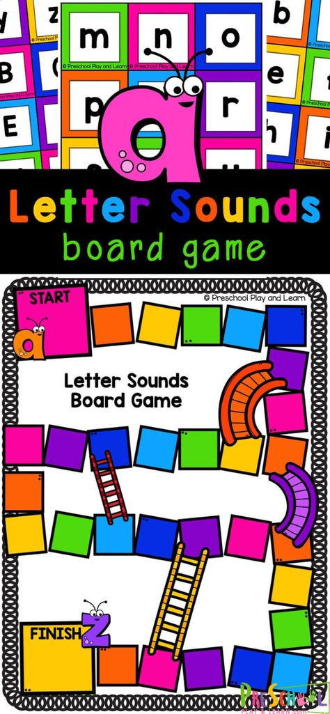 This Letter Sounds Games is a great way to work on initial sounds while playing a fun phonics game. Use this free printable beginning sounds game as part of a literacy or alphabet study or for extra work for toddler, preschool, pre-k, and kindergarten age kids. Simply print letter sounds printable and you are ready to play and learn with this hands-on phonics activity for children. Letter Id And Sound Activities, Alphabet Letters And Sounds, 4k Alphabet Activities, Games To Teach Letter Sounds, Letter Sound Review Games, Teaching Letters And Sounds Preschool, Alphabet Memory Game Free Printable, Games For Letter Recognition, Teaching Letter Sounds Kindergarten