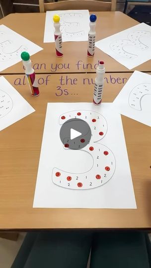 16K views · 636 reactions | Okay I love this number identification activity 👏🏻 
We’ve done this for all of our number of the week’s so far and it’s always super popular! Also chucking in a good bit of fine motor development with the bingo dabbers which is always a winner ⭐️ 
You could do this for numbers too, maybe an initial sounds activity or CVC word building. Ideas pending 👀 | Miss LVT Number Identification Activities, Initial Sound Activities, Number Of The Week, Bingo Dabber, Fine Motor Development, Number Identification, Initial Sounds, Cvc Word, Motor Development