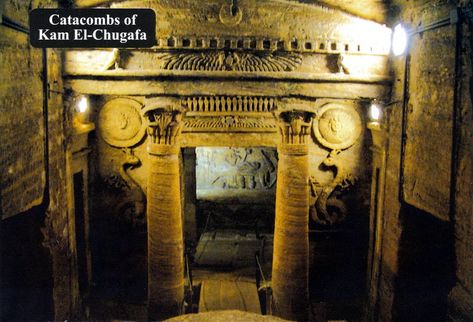 catacombs-of-kom-el-chugafa-alexandria-egypt_8630746771_o #postcards #collectables #vintage #Retro #photos #art See The Unseen, Ancient Alexandria, Egypt Mythology, Egyptian Tomb, Ancient Egyptian Tombs, Egypt Museum, Travel To Egypt, Travel Egypt, Karnak Temple