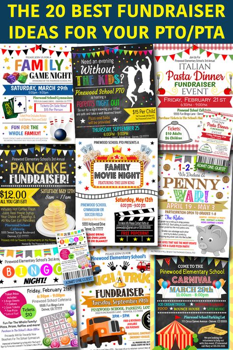 School Auction Item Ideas, Pto Craft Fair, Elementary School Fundraiser Ideas, Parent Teacher Organization Fundraiser, Inexpensive Fundraising Ideas, Pta Fall Fundraiser, Best School Fundraisers, Pta Open House Table Ideas, High School Booster Club Fundraisers