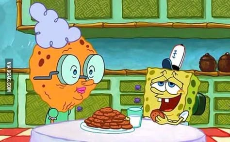 Bob and GRANDMA Squarepants, AWWW She made him a Batch of Home Made Cookies with T.L.C. 🍪♥️🍪♥️🍪🧽 Spongebob Chocolate, Grandma Cookies, Spongebob Birthday Party, Grandma Names, Spongebob Party, Spongebob Birthday, Bff Birthday Gift, Spongebob Wallpaper, Spongebob Funny