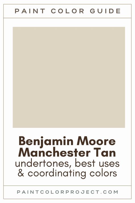 Looking for the perfect beige paint color for your home? Let’s talk about Benjamin Moore Manchester Tan and see if it might be right for your home! Exterior Paint Colors For House Sherwin Williams Accessible Beige, Accessible Beige Sherwin Williams Kitchen Walls, Assessable Beige Sherwin Williams Coordinating Colors, Trim Color For Accessible Beige, Accessible Beige Exterior Trim, Paint Colors That Go With Accessible Beige, Accessible Beige Sherwin Williams Coordinating Colors, Wherein Williams Accessible Beige, Accessible Beige And Green