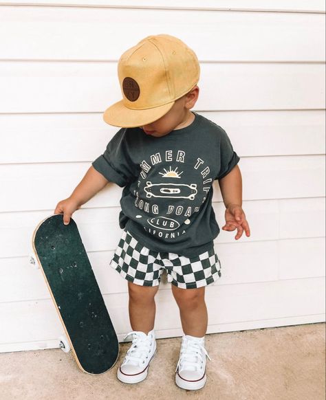 Toddler Boy Summer Outfits Casual, Baby Boy Fits Summer, Toddler Boy Style Summer, Baby Boy Skater Style, Toddler Boys Summer Outfits, Preschool Outfits Boy, Hipster Baby Boy Outfits, Toddler Skater Boy Style, Baby Summer Outfits Boy