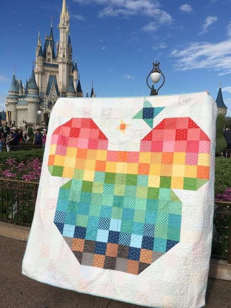 Pumpkin Quilt Pattern, Layer Cake Quilt, Mickey Mouse Quilt, Fun Quilts, Layer Cake Quilt Patterns, Free Quilt Tutorials, Disney Quilt, Cake Quilt, Kids Quilts