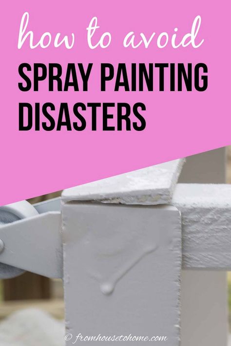 If you’re wondering how to spray paint furniture (or any other spray painting projects) without drips, then read these easy tips. They’re helpful ideas for simple ways to spray paint evenly. I am so saving these spray painting techniques to try myself soon!! Spray Paint Techniques, Spray Paint Wood, Spray Paint Furniture, How To Spray Paint, Painting Tips And Tricks, Mason Jar Candle Holders, Painting Hacks, Diy Spray Paint, Sewing Room Storage