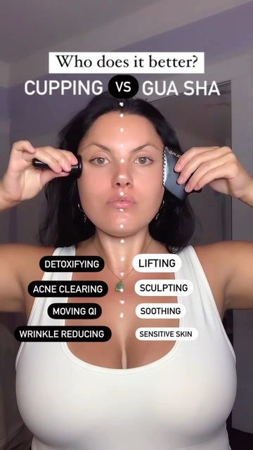 Wildling on Instagram: "CUPPING OR GUA SHA? Which is better for you? These two Traditional Chinese Medicine modalities are similar but different - here is our advice in a nutshell: 👉🏽 If you have breakout prone skin, cupping is probably better for you. If you do not have breakout prone skin BOTH cupping and gua sha will be incredibly beneficial. ✨Shop both - link in bio✨ @selfhealingbeauty does a great job explaining the different benefits of this practice ❤️✨ “Cupping and Gua Sha are both Diy Spa Treatments, Movement Therapy, Beauty Treatments Skin Care, Facial Cupping, Face Yoga Facial Exercises, Cells And Tissues, Skin Aesthetics, Natural Face Skin Care, Skin Facial