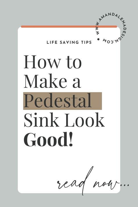 Is your pedestal sink not quite living up to its full potential? Discover the secrets on how to make a pedestal sink look better, as well as how to give your powder room a complete makeover. With our expert tips and tricks, you'll be able to transform your space into the stylish and sophisticated bathroom experience you've always dreamed of. Don't miss out - read this blog post if you have a pedestal sink in your home. Pedestal Sink Makeover, Half Bath Pedestal Sink, Small Bathroom Pedestal Sink, Pedistal Sink, Pedastal Sink, Modern Farmhouse Powder Room, Bathroom With Pedestal Sink, Small Pedestal Sink, Powder Room Pedestal Sink