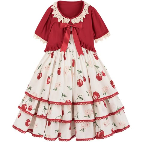 Cherry Dress, Sweet Lolita, Themed Outfits, Fashion Design Clothes, Kawaii Clothes, Lolita Dress, Art Clothes, Lolita Fashion, Strawberry Shortcake