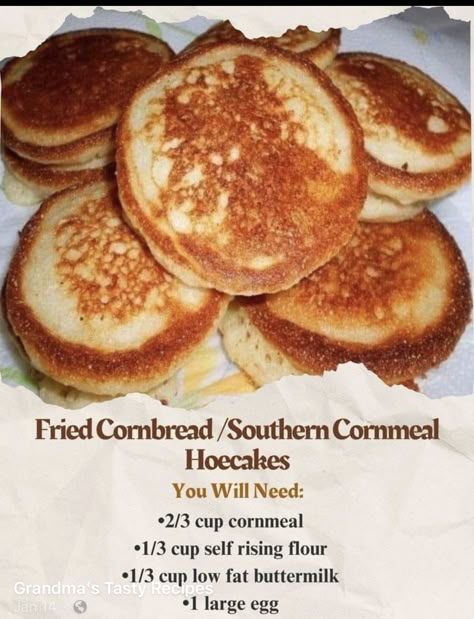 Fried Cornbread Recipe, Southern Fried Cornbread, Cornbread Fritters, Fried Cornbread, Best Cornbread Recipe, Best Cornbread, Fried Bread Recipe, Cornbread Recipe Sweet, Delicious Cornbread