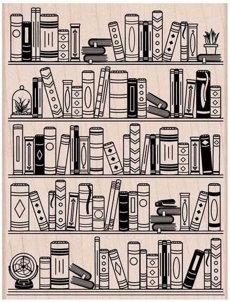 Bookcase Background, Bookcase Quilt, Book Reading Journal, Art Style Inspiration, Reading Journal, Hero Arts, Bullet Journal Inspiration, Book Shelf, Doodle Drawings