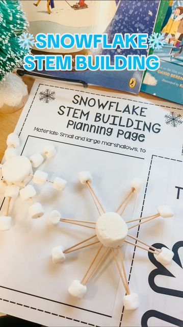 Snowflake Stem Challenge, Christmas Break Crafts For Kids, Winter Craft For 3rd Grade, Winter Wonderland Stem Activities, Winter Crafts For 4th Grade, Winter Themed Stem Activities, Stem Holiday Activities, Winter Steam Activities Elementary, Snow Day School Activities