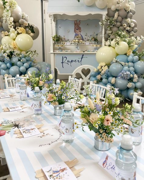 Peter Rabbit Themed Party - The Glitzy Balloon Company Peter Rabbit Theme Party, Tea Party Event, Peter Rabbit Theme, Baby Shower Decorations Neutral, Rabbit Theme, Peter Rabbit Birthday, Tale Of Peter Rabbit, Peter Rabbit Party, Rabbit Birthday