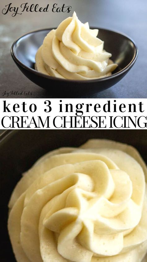 Keto Cream Cheese Frosting, Galletas Keto, Keto Cream Cheese, Desserts Keto, Postre Keto, Keto Cream, Joy Filled Eats, Cream Cheese Frosting Recipe, Low Carb Dessert