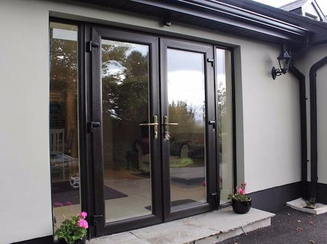 pvc half doors: House & DIY For Sale in Ireland - DoneDeal.ie Large Barn Doors, French Doors Living Room, French Doors Design, Glass Door Coverings, Sunroom Remodel, Upvc French Doors, Door Covering, Garage Door Replacement, French Door Curtains