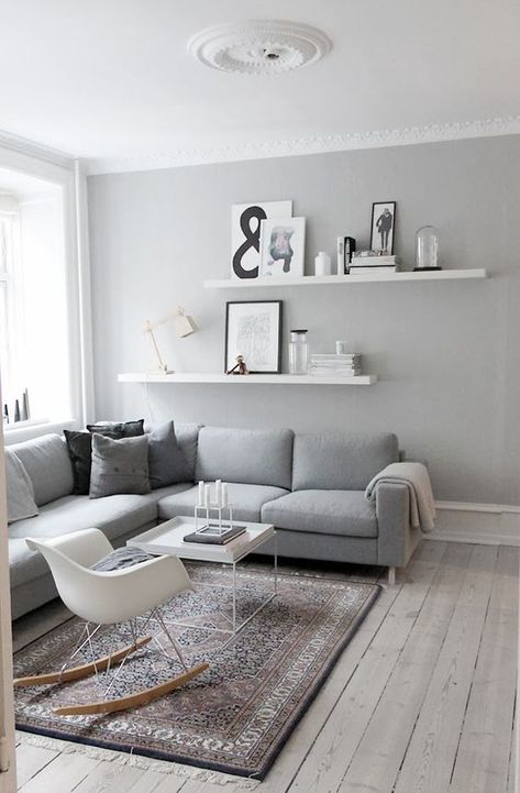 Small Modern Living Room, Scandinavian Design Living Room, Furnitur Ruang Keluarga, Room Couches, Interior Design Minimalist, Trendy Living Rooms, 아파트 인테리어, Living Room Scandinavian, Living Room White