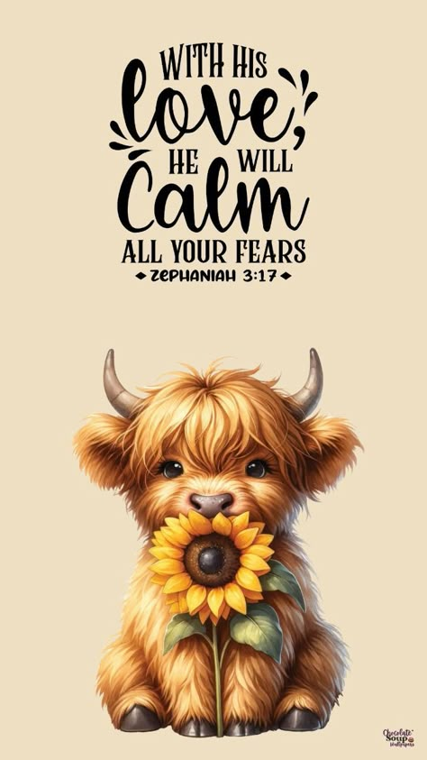 Fall Highland Cow, Highland Cow Background Wallpapers, Fall Sunflower Wallpaper Iphone, Highland Cow Wallpaper Iphone, Cute Cow Wallpaper, Cow Quotes, Watercolor Tattoo Ideas, Chocolate Soup, Highland Cow Painting