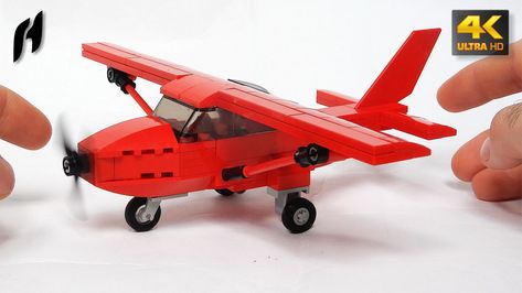 Lego Cessna 172 (MOC - 4K) | par hajdekr Lego Plane Ideas, Lego Plane Instructions, Lego Airplane, Lego Plans, Lego Airport, Lego Display Ideas, Lego 5, Lego Baby, Lego Plane