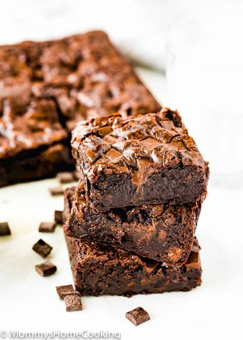 Ultimate Fudgy Brownies without Eggs Brownie Recipe Without Eggs, No Egg Brownies, Brownies Without Eggs, Ultimate Fudgy Brownies, Recipe For Brownies, Eggless Brownie Recipe, Easy Brownie Recipe, Cocoa Powder Recipes, Egg Free Baking