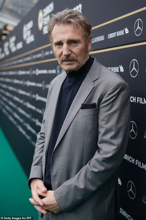 Single Liam Neeson, 72, says he's 'madly in love' with co-star Pamela Anderson, 57, in gushing interview | Daily Mail Online Liam Neeson Selfie 2024, Liam Neeson Selfie, Bryan Mills, Spongebob Pictures, Natasha Richardson, Sutton Foster, Prince Williams, Jordyn Woods, Liam Neeson