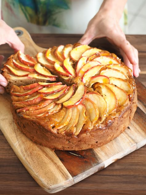 Apple, mascarpone and cinnamon cake | Italian recipes | SBS Food Apple Mascarpone Cake, Mascarpone Cake, Apple Cinnamon Cake, Apple Cakes, Ricotta Recipes, Sbs Food, Cakes Slices, Cinnamon Cake, Apple Cake Recipes