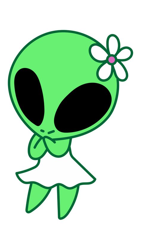 In a world filled with diverse and imaginative characters, there is one that amazes our mind with its unique charm and cuteness - the cute green alien girl in a white dress and a flower. With its... Alien Painting, Magical Watercolor, Tata Surya, Unicorn Wallpaper Cute, Alien Drawings, Unicorn Drawing, Green Alien, Unicorns Clipart, Alien Girl