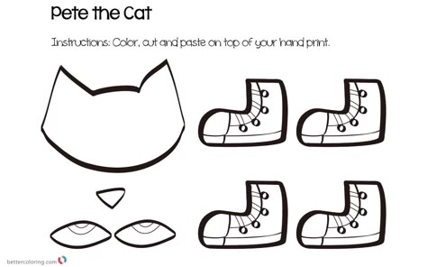 Free Pete the Cat Coloring Pages Crafts printable for kids and adults. Pete The Cat And His Four Groovy Buttons Craft, Pete The Cat Craft Kindergarten, Pete The Cat Cool Cat Boogie Activities, Pete The Cat Crafts For Toddlers, Pete The Cat Shoes Printable Free, Pete The Cat Crafts Preschool, Pete The Cat Craft, Pete The Cat Shoes, Pete The Cat Books