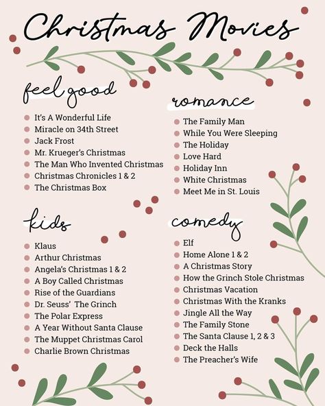 Christmas Movies For Families, Christmas Things To Do With Family, Fun Things To Do For Christmas, Winter Movies List, Christmas Romcom, The Holiday Movie, Christmas Fun Ideas, Arthur Christmas, Christmas Movies List