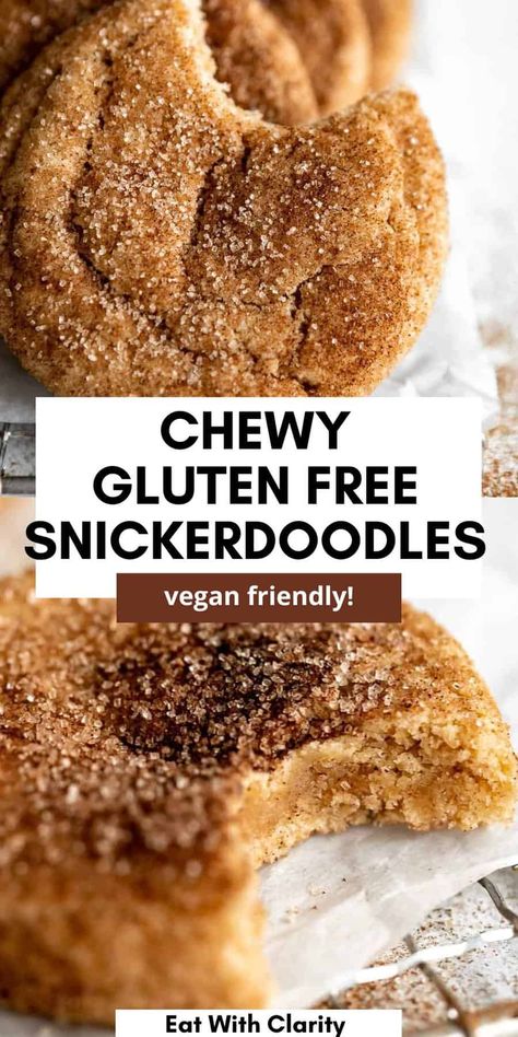 Gluten Free Snickerdoodle Cookies, Vegan Snickerdoodles, Gluten Free Snickerdoodles, Gf Treats, Gluten Free Christmas Cookies, Df Recipes, Gf Cookies, Dairy And Gluten Free, Easy Gluten Free Desserts