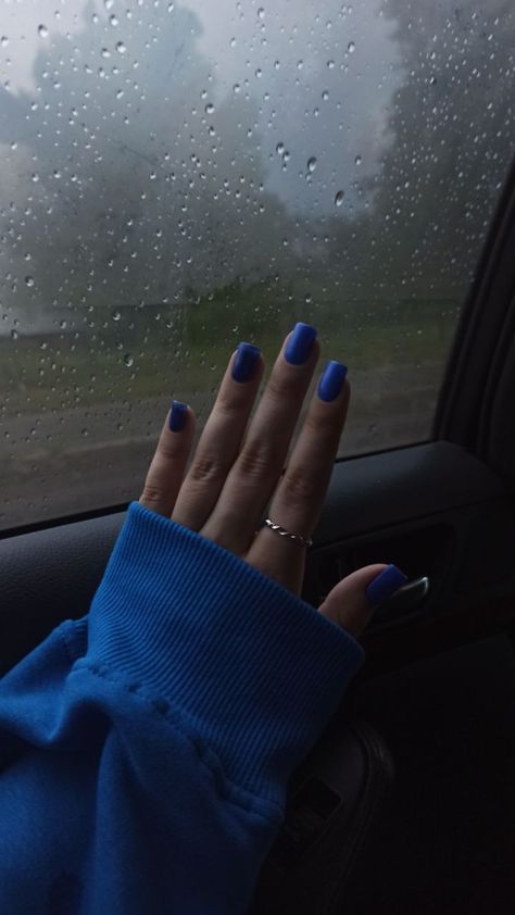 manicure idea. blue nails. fall in love with rainy weather and blue colour 🥱 Rainy Day Nails, Light Blue Manicure, Blue Nails Fall, Rainy Nails, Blue Manicure, Dark And Light, Rainy Weather, Nails Fall, Blue Colour