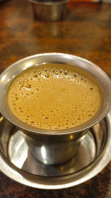 Filter Coffee Indian, South Indian Coffee, South Indian Filter Coffee, Indian Coffee, Aesthetic Captions, Coffee Obsession, Hanuman Wallpaper, Coffee Culture, Filter Coffee