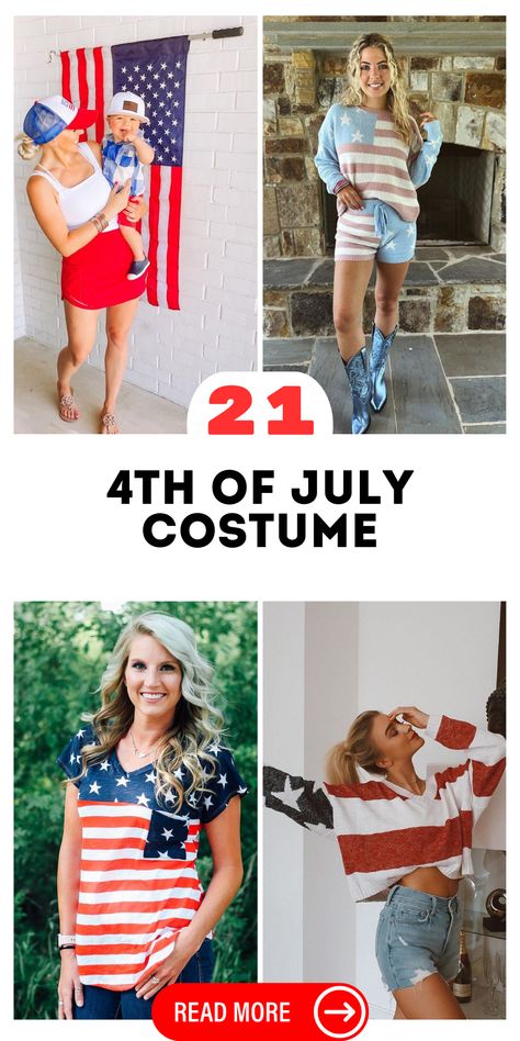 Outfit Inspirations for Every Occasion | Zentrosy Fashion Patriotic Costumes, Creative Outfits, Studded Denim Jacket, July Outfits, Light Denim Jacket, Patriotic Fashion, Summer Shorts Outfits, Creative Costumes, Patriotic Outfit