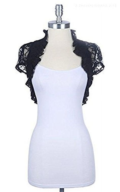 Buy Fashion Secrets Juniors Short Sleeve Lace Bolero Shrug Cardigan (Juniors'medium, Black) at Walmart.com Black Bolero, Sixth Form, Lace Bolero, Bolero Shrug, Shrug Cardigan, Bolero Jacket, Cardigans For Women, Sweaters & Cardigans, The Secret