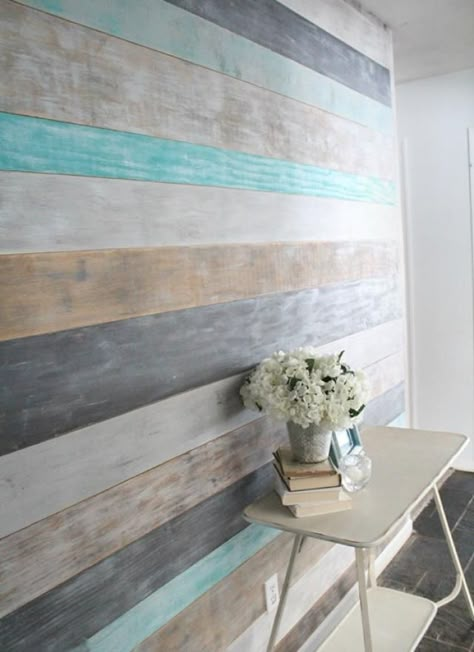 DIY Wood Planked Accent Wall add warmth and texture to your room by adding wood planks to your wall. Diy Plank Wall, Apartemen Studio, Diy Wood Wall, Plank Walls, Wood Planks, My New Room, Wall Paint, Best Diy, Wooden Wall