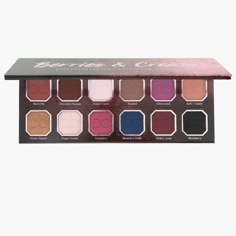 DOMINIQUE COSMETICS BERRIES & CREAM eyeshadow palette Cream Eyeshadow Palette, Dominique Cosmetics, Mauve Taupe, Matte Eyeshadow Palette, Liquid Lip Color, Blueberry Muffin, Eyeshadow Brush, Cherry Juice, Sweet Cream