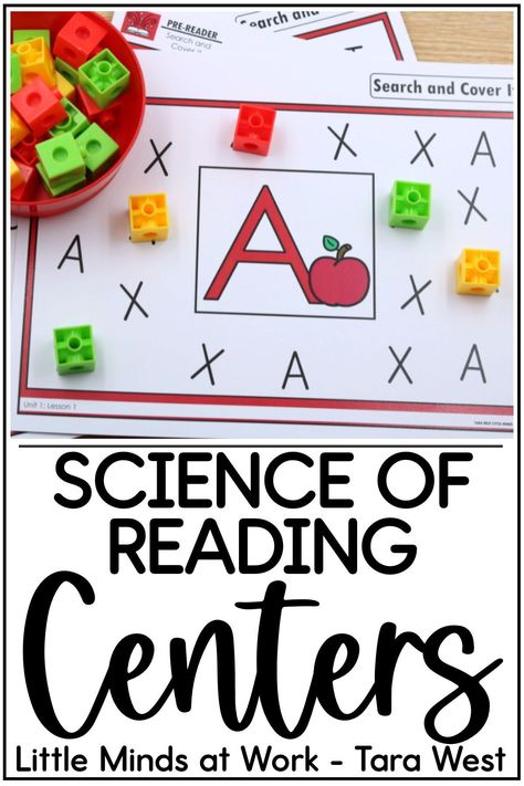 Orton Gillingham Center Activities, Reading Rotations Kindergarten, Teaching Reading To Kindergarteners, Science Of Reading Prek, Science Of Reading Preschool, Structured Literacy Centers, Tara West Science Of Reading, Science Of Reading Literacy Centers, Pre K Reading Activities