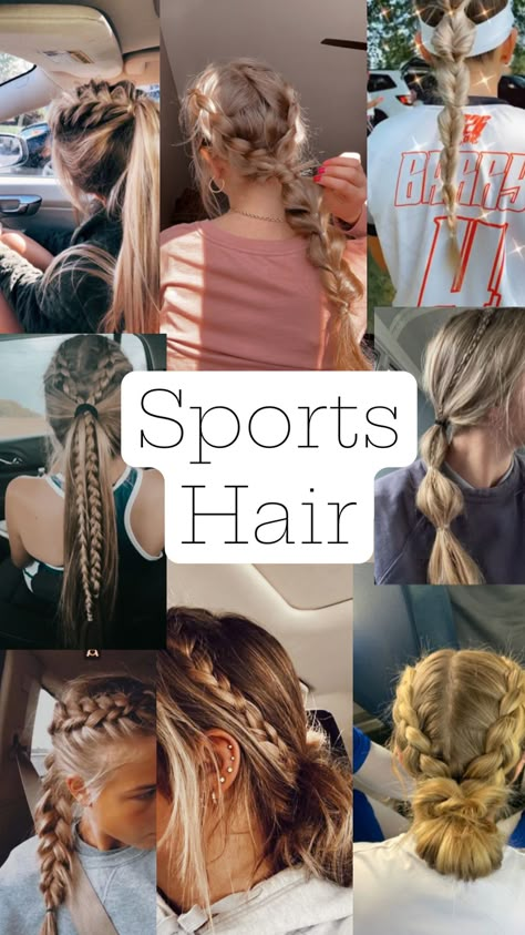 Cute Sporty Hairstyles, Softball Hair, Soccer Hairstyles, Soccer Hair, Volleyball Hair, Preppy Hairstyles, Sports Hair, Black Pool, Basketball Hairstyles