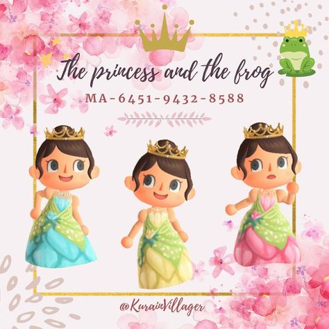 Tiana Dress, Animal Crossing Outfits, Clothes Codes, Animal Crossing Clothes, Acnh Clothes, Disney Sea, Tokyo Disney Sea, The Bayou, Animal Crossing Qr Codes