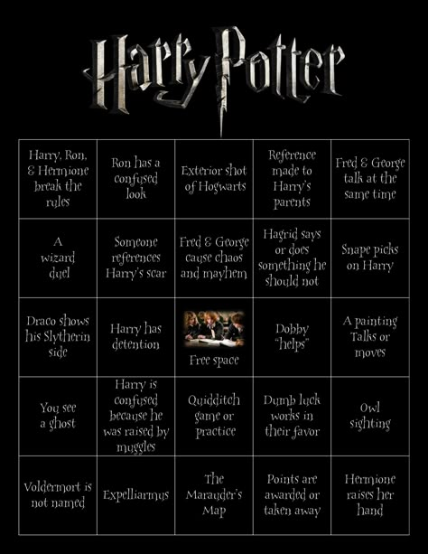 Harry Potter Bingo Harry Potter Marathon Decor, Harry Potter Marathon Ideas, Harry Potter Bingo, Harry Potter Drinking Game, Slug Club, Harry Potter Sleepover, Harry Potter Movie Marathon, Bond Theme Party, Harry Potter Weekend