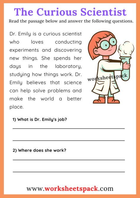 Jobs and Occupations Reading Comprehension Passages - worksheetspack 2nd Grade Small Group, 3rd Grade Reading Comprehension Worksheets, Reading Comprehension Grade 1, 1st Grade Reading Comprehension, Conversation For Kids, 3rd Grade Reading Comprehension, English Comprehension, English Conversation For Kids, Unseen Passage