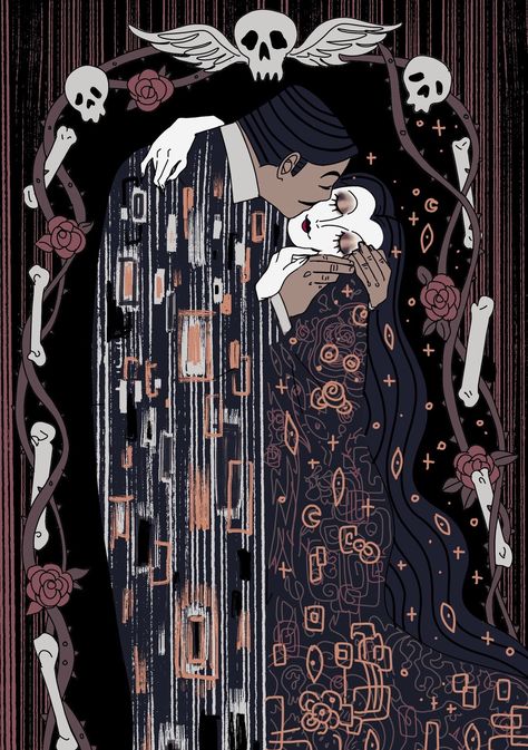 Lup Singuratic, Skulls And Bones, Gomez And Morticia, Illustration Kunst, Motif Art Deco, Theme Halloween, Arte Inspo, Foto Art, Art And Illustration