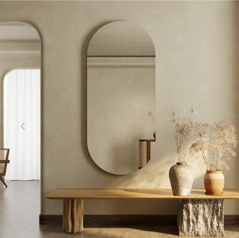 Meet the Opal Mirror: the epitome of elegance and sophistication wrapped in an oval frame. At 80cm x 180cm, it's perfectly sized to make a statement without taking over the room. With its timeless charm, the Opal adds a layer of refined grace to any space, proving that true style knows no bounds. 🖤 #Mirror #Interiors #InteriorStyle #OvalMirror #InteriorDesign #HomeDecor #LuxuryLiving Oval Mirror Decor, Mirror Without Frame, Upstairs Ideas, Oval Shaped Mirror, Full Length Wall Mirror, Mirror Collage, Square Mirrors, Frameless Frame, Double Mirror