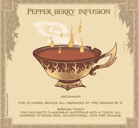 Dnd Drinks, James Gifford, Dnd Food, Pepper Berry, Dnd Druid, Dnd Magic Items, Dnd Stories, Dnd World Map, Dnd Magic